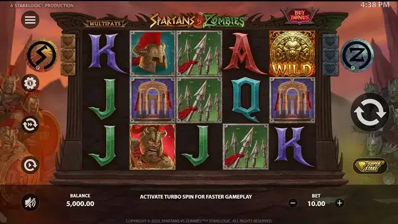 Spartans vs Zombies slot screenshot 1