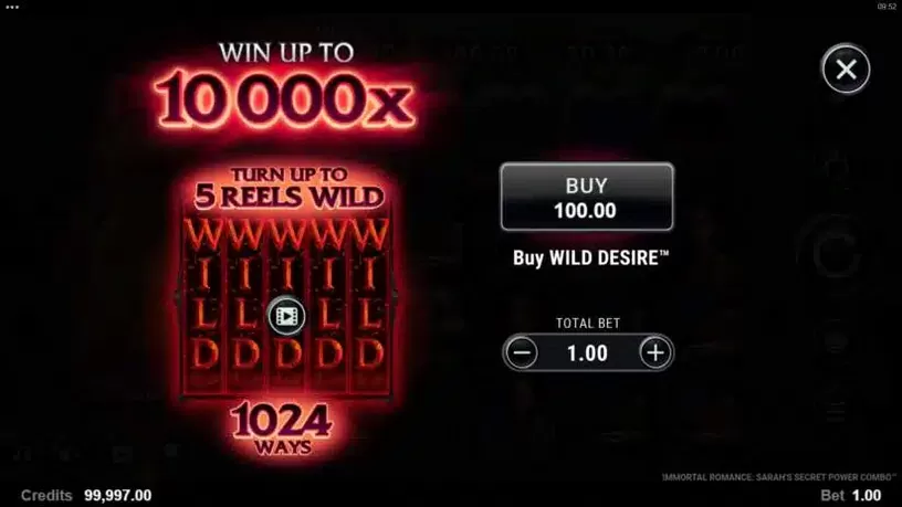 Immortal Romance Sarah’s Secret slot screenshot 4