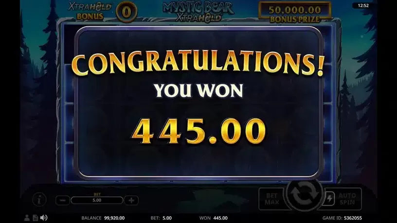 Mystic Bear XtraHold slot screenshot 5