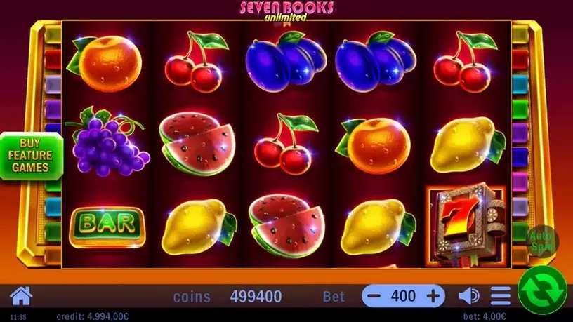 Seven Books Unlimited slot screenshot 1
