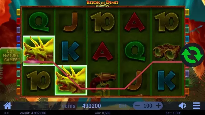 Book of Dino slot screenshot 2
