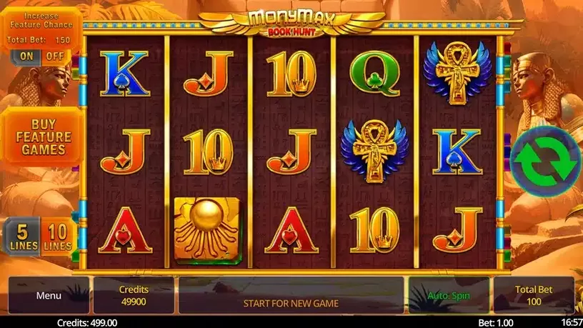 MonyMax Book Hunt slot screenshot 1