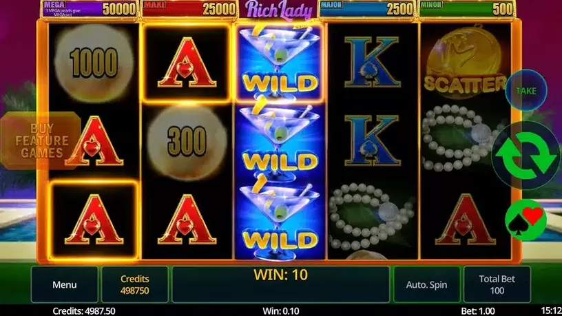 Rich Lady Deluxe slot screenshot 4