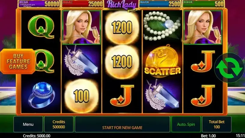 Rich Lady Deluxe slot screenshot 1