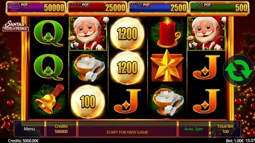 Santa’s Pots and Pearls slot screenshot 1