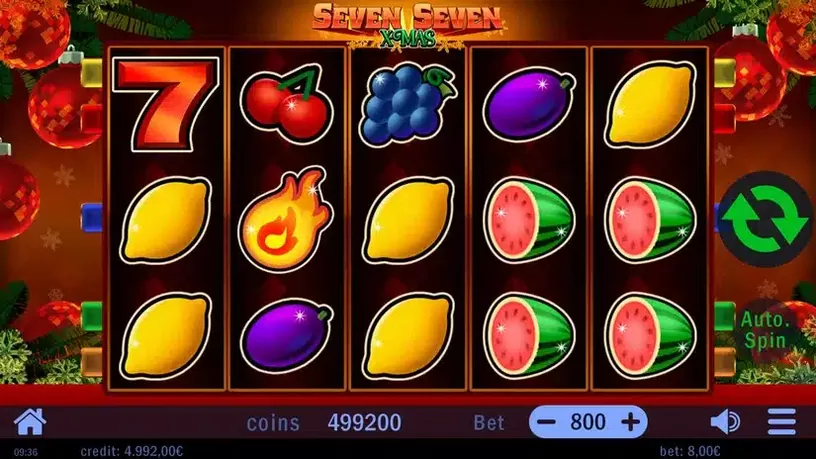 Seven Seven Xmas slot screenshot 1