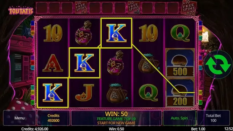 Toutatis slot screenshot 3