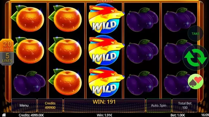 Win-O-Rama slot screenshot 2