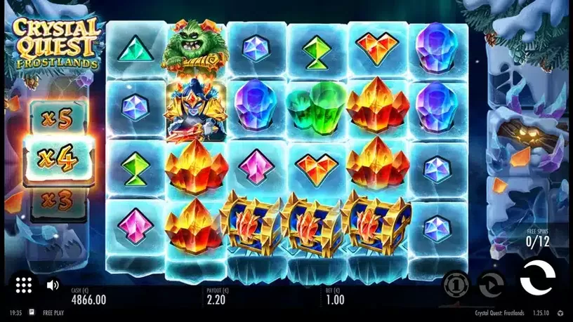 Crystal Quest Frostlands slot screenshot 4