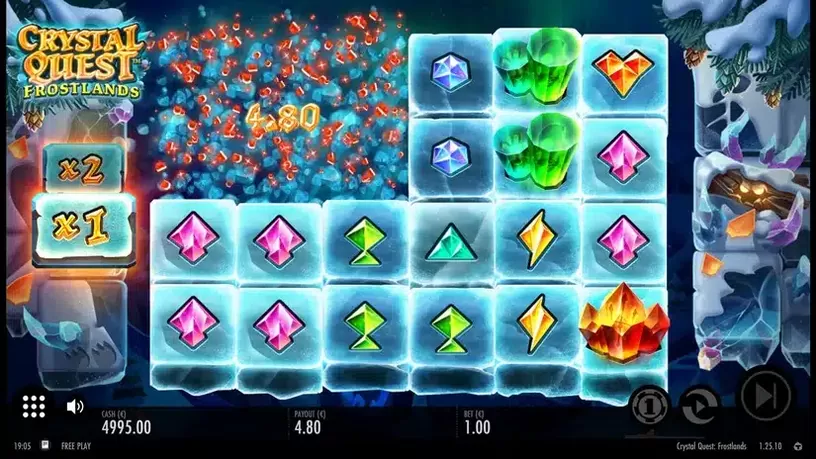 Crystal Quest Frostlands slot screenshot 1