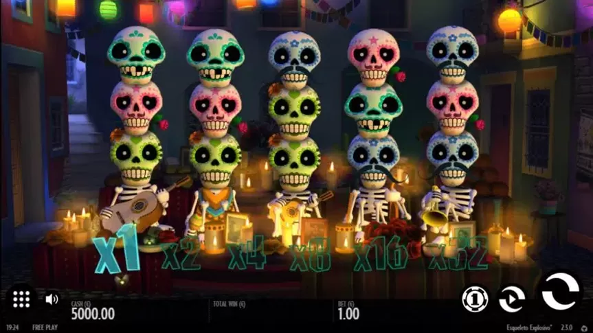 Esqueleto Explosivo slot screenshot 1