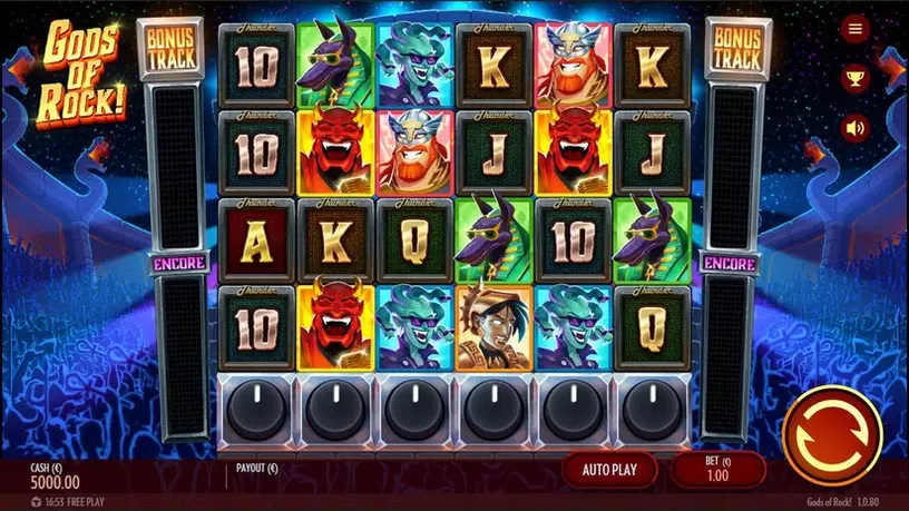 Gods of Rock slot screenshot 1