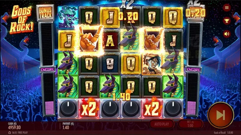 Gods of Rock slot screenshot 3