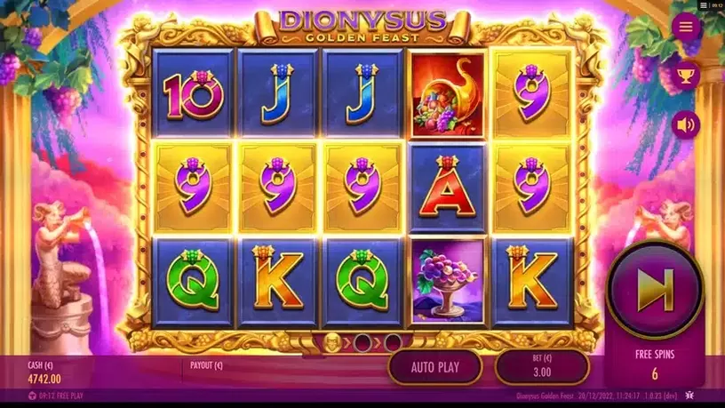 Dionysus Golden Feast slot screenshot 5