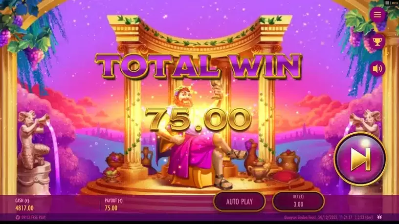 Dionysus Golden Feast slot screenshot 7