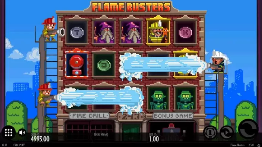 Flame Busters slot screenshot 2