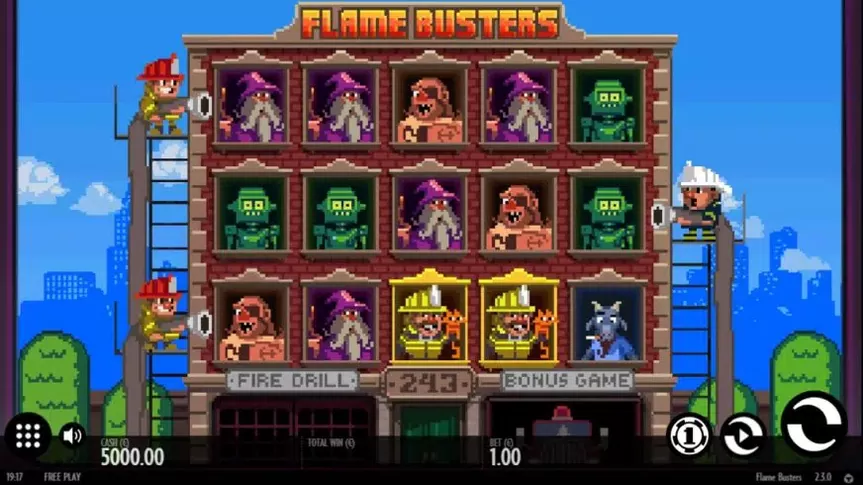Flame Busters slot screenshot 1