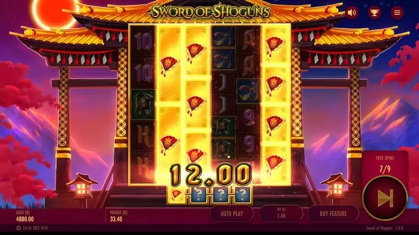 Sword Of Shoguns slot screenshot 5