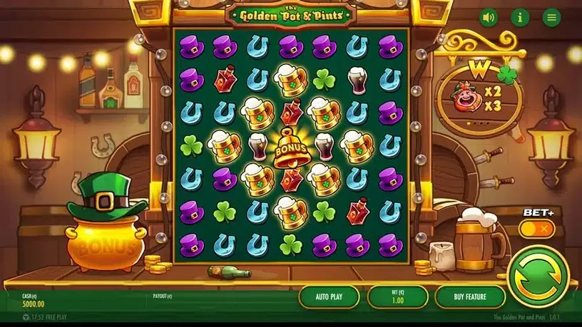 The Golden Pot & Pints slot screenshot 1