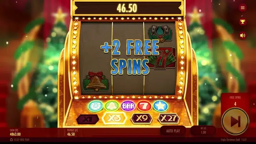 Triple Christmas Gold slot screenshot 7