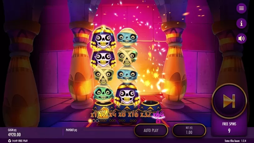 Tutan Kha-Boom slot screenshot 2