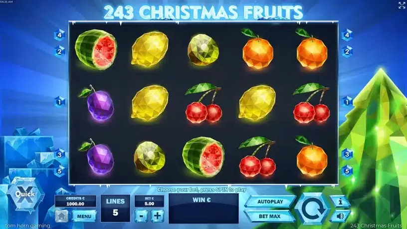 243 Christmas Fruits slot screenshot 1