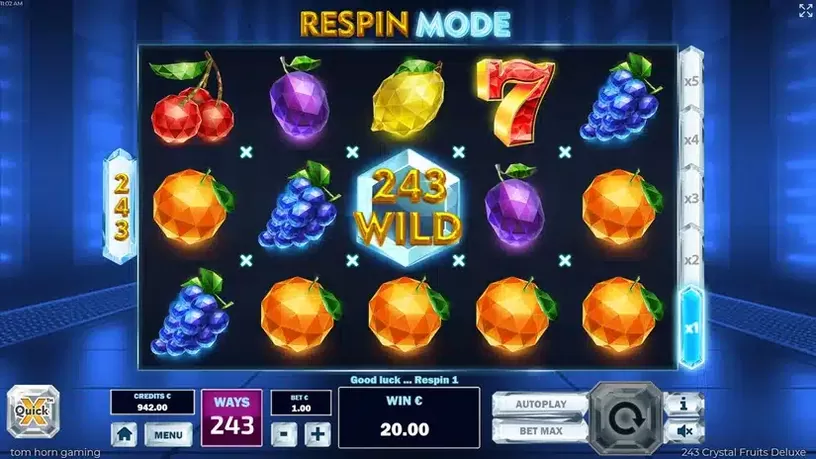 243 Crystal Fruits Deluxe slot screenshot 5
