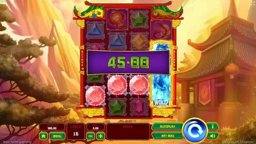 Dragon vs Phoenix slot screenshot 2