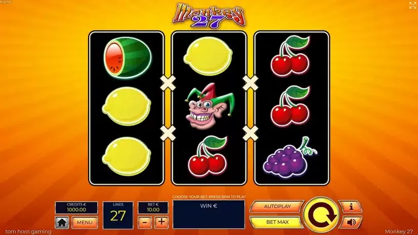 Monkey 27 slot screenshot 1