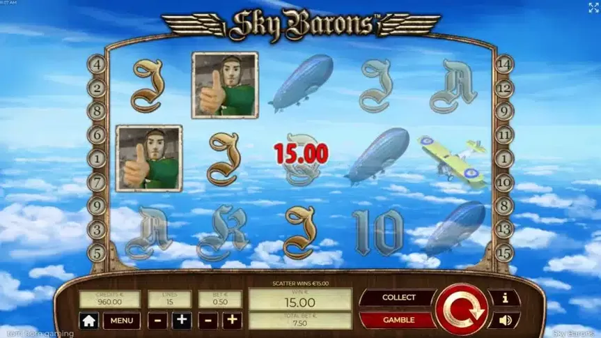 Sky Barrons slot screenshot 2