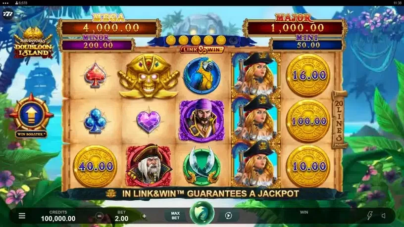 Adventures of Dubloon Island slot screenshot 1