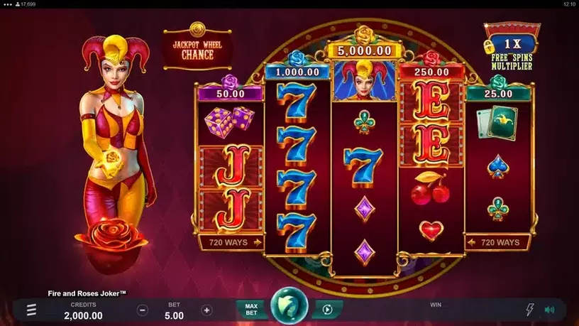 Fire and Roses Joker slot screenshot 1