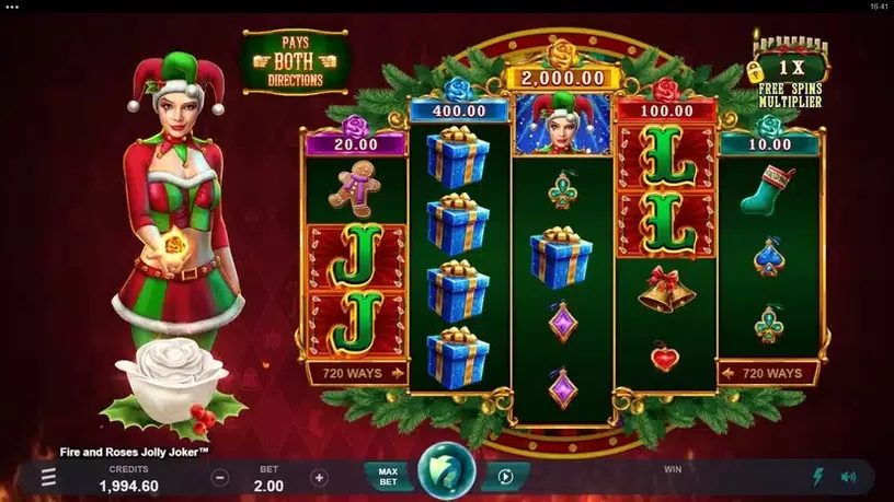 Fire and Roses Jolly Joker slot screenshot 1