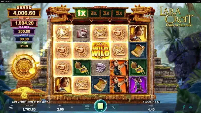 Lara Croft Tomb of the Sun slot screenshot 4