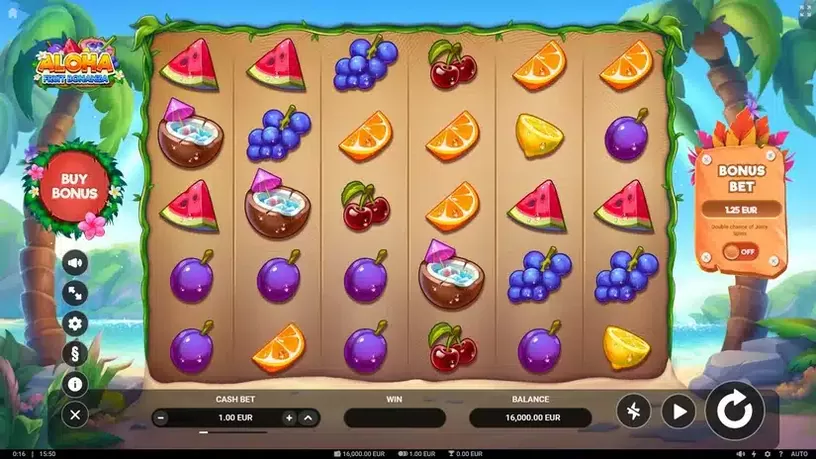 Aloha: Fruit Bonanza slot screenshot 1