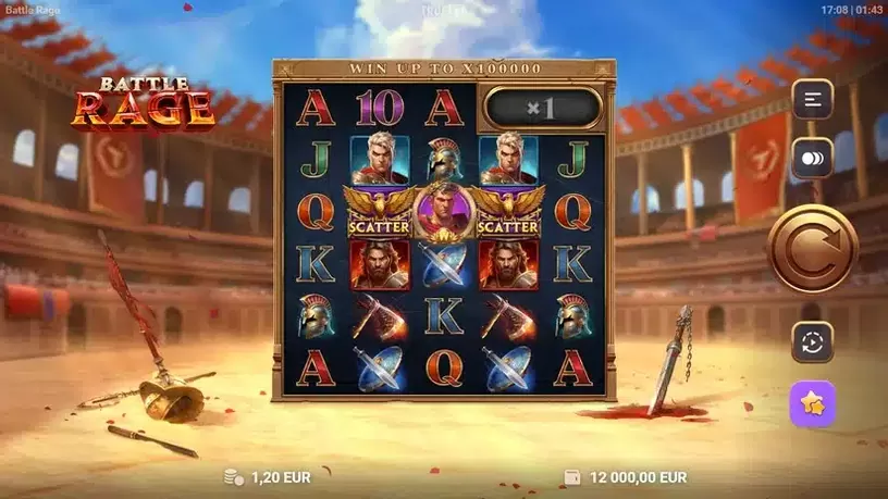 Battle Rage slot screenshot 1