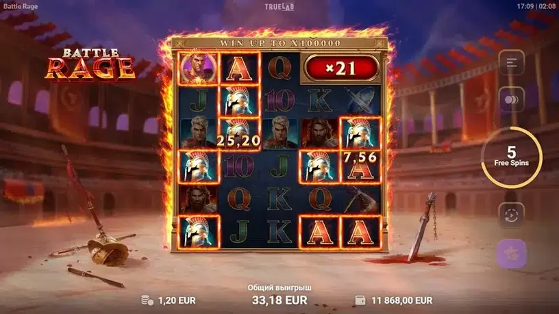 Battle Rage slot screenshot 4