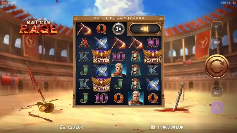 Battle Rage slot screenshot 2