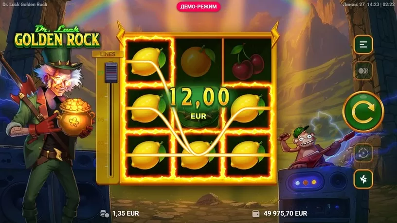 Dr Luck Golden Rock slot screenshot 2