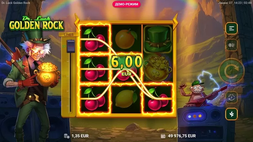 Dr Luck Golden Rock slot screenshot 4