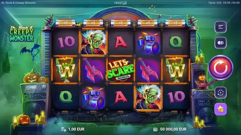 Dr Rock & Creepy Monster slot screenshot 1