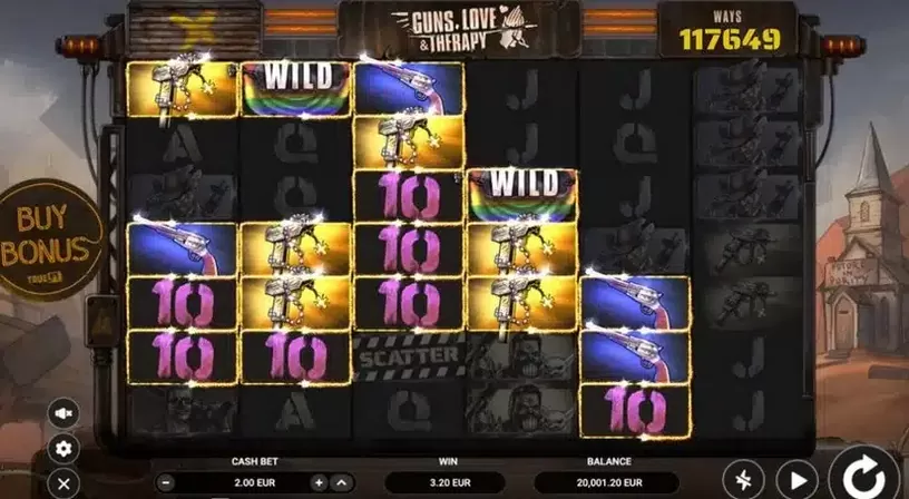 Guns, Love & Therapy slot screenshot 1