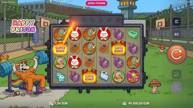 Happy Prison slot screenshot 2