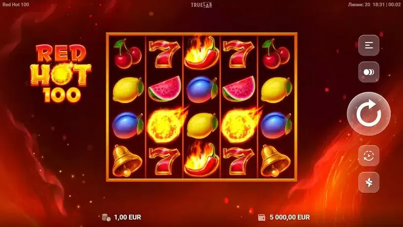 Red Hot 100 slot screenshot 1