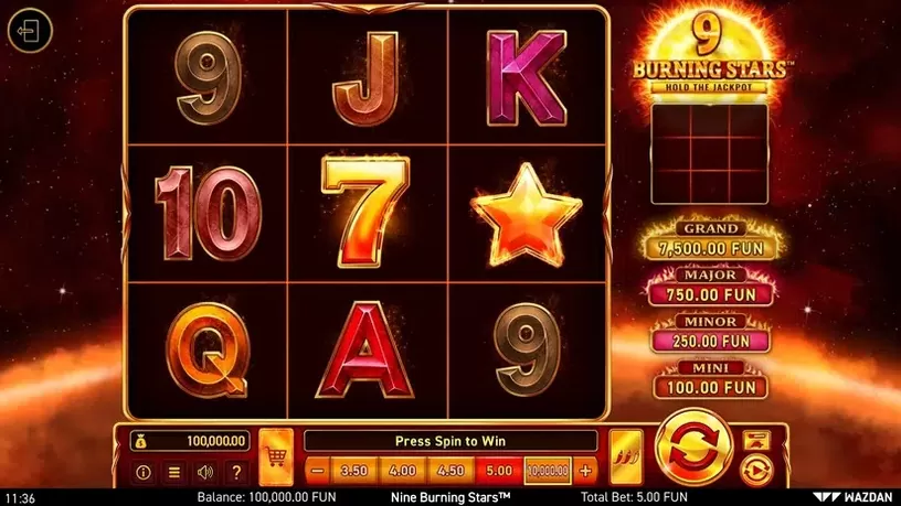 9 Burning Stars™ slot screenshot 1