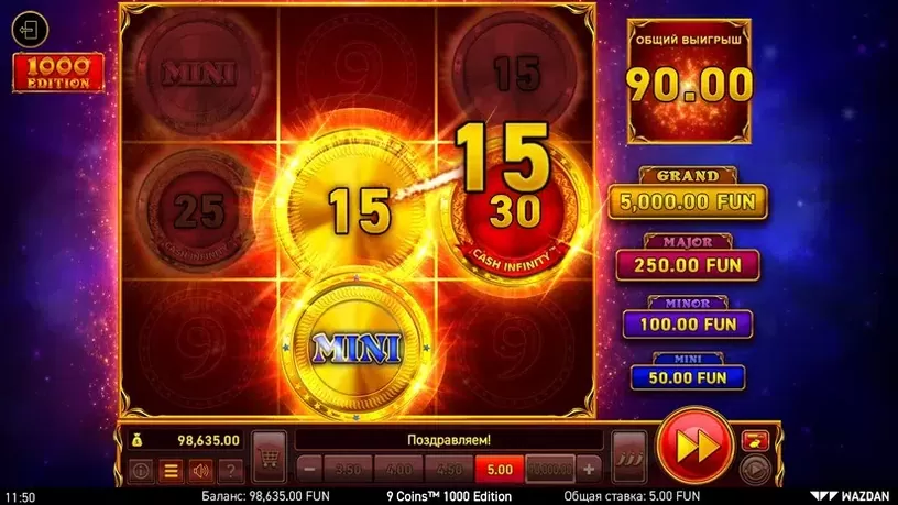 9 Coins™: 1000 Edition slot screenshot 6