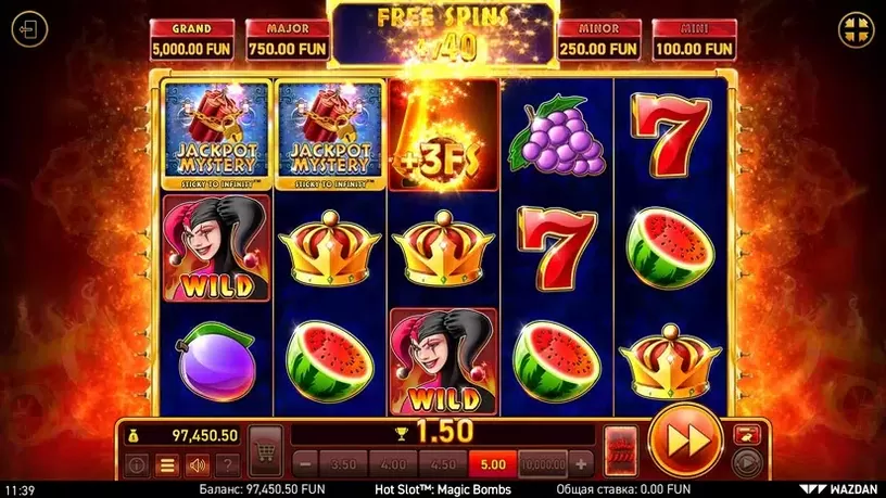 Hot Slot™: Magic Bombs slot screenshot 5
