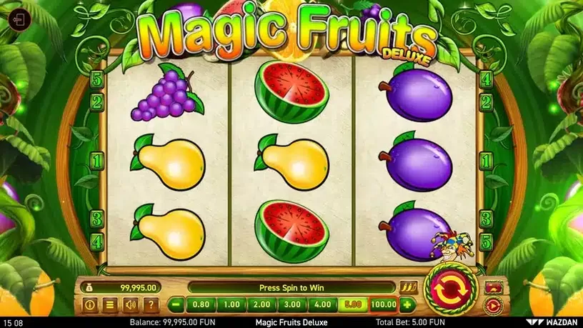 Magic Fruits Deluxe slot screenshot 1