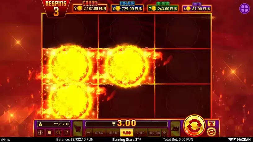 Burning Stars 3™ slot screenshot 4