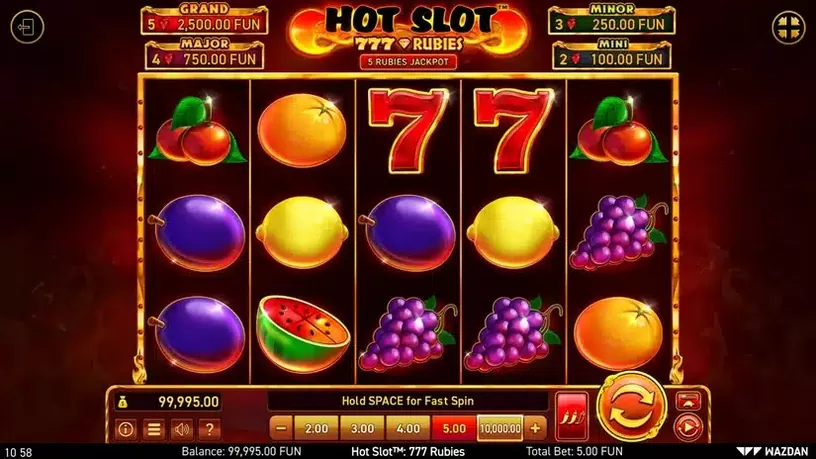Hot Slot™: 777 Rubies slot screenshot 1